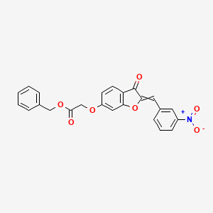 molecular formula C24H17NO7 B15486850 Benzyl 2-[2-[(3-nitrophenyl)methylidene]-3-oxo-benzofuran-6-yl]oxyacetate CAS No. 7048-21-7