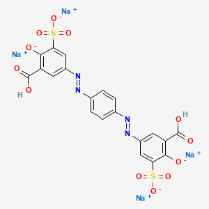 molecular formula C20H10N4Na4O12S2 B15486873 Benzoic acid, 3,3'-[1,4-phenylenebis(azo)]bis[6-hydroxy-5-sulfo-, tetrasodium salt CAS No. 6492-53-1