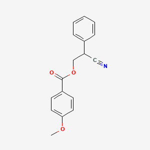molecular formula C17H15NO3 B15486908 2-Cyano-2-phenylethyl 4-methoxybenzoate CAS No. 6314-63-2