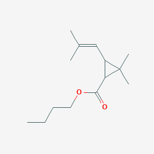 molecular formula C14H24O2 B15487009 Butyl 2,2-dimethyl-3-(2-methylprop-1-en-1-yl)cyclopropane-1-carboxylate CAS No. 5458-66-2