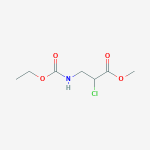 molecular formula C7H12ClNO4 B15487033 Methyl 2-chloro-3-[(ethoxycarbonyl)amino]propanoate CAS No. 13698-14-1