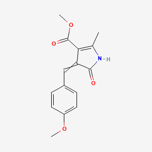 molecular formula C15H15NO4 B15487076 methyl 4-[(4-methoxyphenyl)methylidene]-2-methyl-5-oxo-1H-pyrrole-3-carboxylate CAS No. 5555-18-0