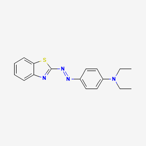 molecular formula C17H18N4S B15487129 Benzenamine, 4-(2-benzothiazolylazo)-N,N-diethyl- CAS No. 13486-40-3