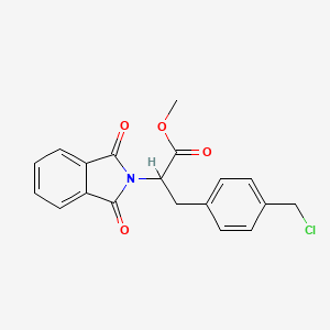 molecular formula C19H16ClNO4 B15487490 Methyl 3-[4-(chloromethyl)phenyl]-2-(1,3-dioxo-1,3-dihydro-2h-isoindol-2-yl)propanoate CAS No. 6336-18-1