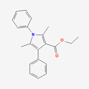 molecular formula C21H21NO2 B15487494 Ethyl 2,5-dimethyl-1,4-diphenyl-1H-pyrrole-3-carboxylate CAS No. 13901-83-2