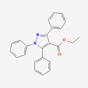 molecular formula C24H20N2O2 B15487627 1H-Pyrazole-4-carboxylic acid, 1,3,5-triphenyl-, ethyl ester CAS No. 7189-12-0