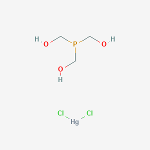molecular formula C3H9Cl2HgO3P B15487680 Bis(hydroxymethyl)phosphanylmethanol; dichloromercury CAS No. 5727-71-9