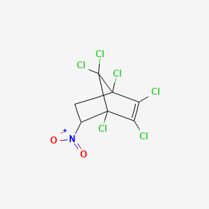 molecular formula C7H3Cl6NO2 B15487727 1,2,3,4,7,7-Hexachloro-5-nitrobicyclo[2.2.1]hept-2-ene CAS No. 6339-44-2