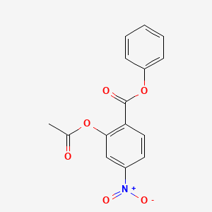 molecular formula C15H11NO6 B15487793 Phenyl 2-(acetyloxy)-4-nitrobenzoate CAS No. 6313-50-4