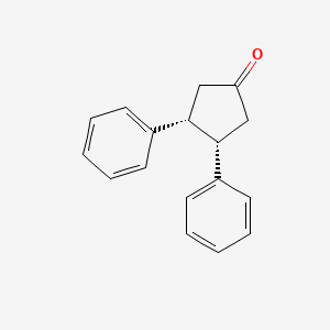 molecular formula C17H16O B15487877 (3S,4R)-3,4-diphenylcyclopentan-1-one CAS No. 5452-60-8