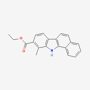 molecular formula C20H17NO2 B15487981 Ethyl 10-methyl-11h-benzo[a]carbazole-9-carboxylate CAS No. 5531-77-1