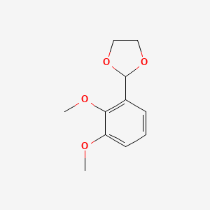 molecular formula C11H14O4 B15488072 2-(2,3-Dimethoxyphenyl)-1,3-dioxolane CAS No. 6328-97-8
