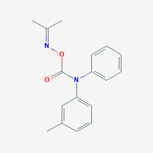 molecular formula C17H18N2O2 B15488226 Acetone, O-(phenyl-M-tolylcarbamoyl)oxime CAS No. 5330-59-6