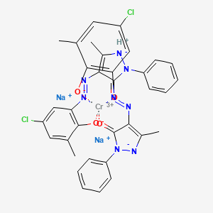 molecular formula C34H27Cl2CrN8Na2O4+2 B15488312 Acid red 180 CAS No. 6408-26-0