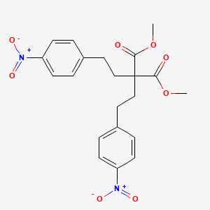molecular formula C21H22N2O8 B15488407 Dimethyl 2,2-bis[2-(4-nitrophenyl)ethyl]propanedioate CAS No. 5345-38-0