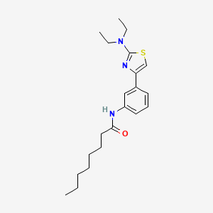 molecular formula C21H31N3OS B15488533 N-[3-(2-diethylamino-1,3-thiazol-4-yl)phenyl]octanamide CAS No. 5938-57-8