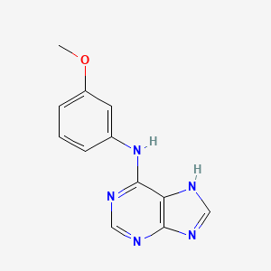 molecular formula C12H11N5O B15488634 N-(3-methoxyphenyl)-9H-purin-6-amine CAS No. 6970-39-4