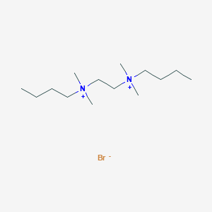 molecular formula C14H34BrN2+ B15488774 Butyl-[2-[butyl(dimethyl)azaniumyl]ethyl]-dimethylazanium;bromide CAS No. 13112-75-9