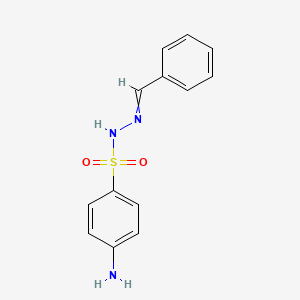 molecular formula C13H13N3O2S B15488832 4-amino-N-(benzylideneamino)benzenesulfonamide CAS No. 5448-70-4