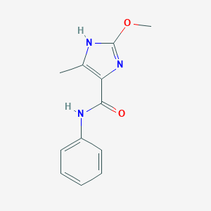 molecular formula C12H13N3O2 B154891 2-Methoxy-5-methyl-N-phenyl-1H-imidazole-4-carboxamide CAS No. 138944-33-9