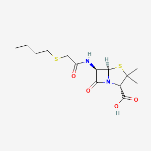 molecular formula C14H22N2O4S2 B15489102 Butylmercaptomethylpenicillin CAS No. 6192-29-6