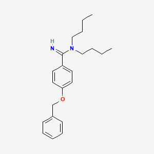 molecular formula C22H30N2O B15489161 N,N-Dibutyl-4-phenylmethoxy-benzenecarboximidamide CAS No. 6322-98-1