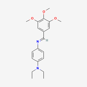 molecular formula C20H26N2O3 B15489189 N,N-diethyl-4-[(3,4,5-trimethoxyphenyl)methylideneamino]aniline CAS No. 5191-45-7