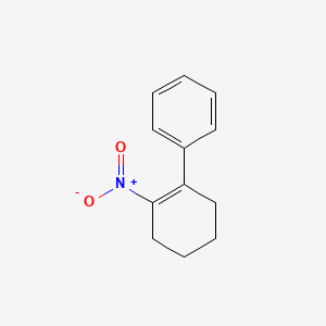 molecular formula C12H13NO2 B15489195 Benzene, (2-nitro-1-cyclohexen-1-yl)- CAS No. 5670-71-3
