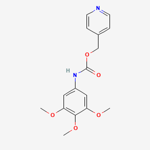 molecular formula C16H18N2O5 B15489226 Carbanilic acid, 3,4,5-trimethoxy-, 4-pyridylmethyl ester CAS No. 5034-56-0