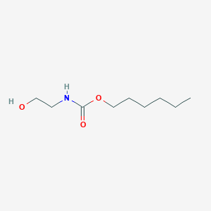 molecular formula C9H19NO3 B15489273 Hexyl hydrogen (2-hydroxyethyl)carbonimidate CAS No. 6948-32-9