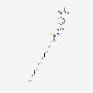 molecular formula C26H44N4OS B15489331 N-[4-[(E)-(hexadecylcarbamothioylhydrazinylidene)methyl]phenyl]acetamide CAS No. 6277-22-1