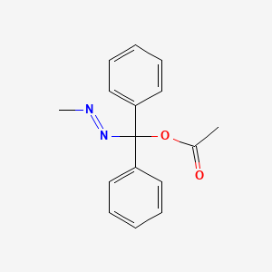 molecular formula C16H16N2O2 B15489433 [(e)-Methyldiazenyl](diphenyl)methyl acetate CAS No. 7144-78-7