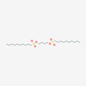 molecular formula C24H50O6S2 B15489458 Butane-1,4-diyl didecane-1-sulfonate CAS No. 5455-57-2
