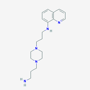 molecular formula C19H29N5 B15489571 N-[3-[4-(3-aminopropyl)piperazin-1-yl]propyl]quinolin-8-amine CAS No. 5427-49-6