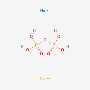 molecular formula FeH4NaO7P2+3 B154896 Diphosphoric acid, iron sodium salt CAS No. 10213-94-2