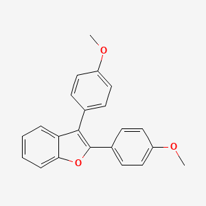 molecular formula C22H18O3 B15489623 2,3-Bis(4-methoxyphenyl)-1-benzofuran CAS No. 5782-17-2