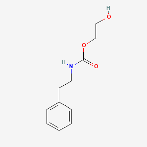molecular formula C11H15NO3 B15489660 Carbamic acid, phenethyl-, 2-hydroxyethyl ester CAS No. 4663-85-8