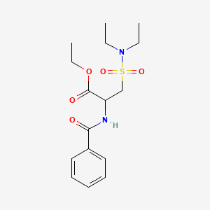 molecular formula C16H24N2O5S B15489665 Ethyl 2-benzamido-3-(diethylsulfamoyl)propanoate CAS No. 5466-59-1