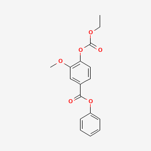 molecular formula C17H16O6 B15489688 Phenyl 4-[(ethoxycarbonyl)oxy]-3-methoxybenzoate CAS No. 5463-24-1