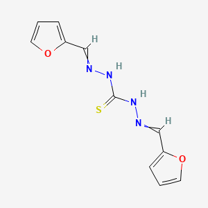 molecular formula C11H10N4O2S B15489700 Carbonothioic dihydrazide, bis(2-furanylmethylene)- CAS No. 6264-52-4