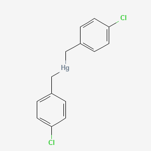 molecular formula C14H12Cl2Hg B15489701 Bis[(4-chlorophenyl)methyl]mercury CAS No. 10507-42-3
