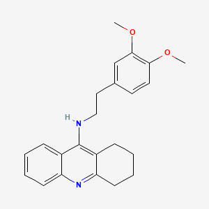 molecular formula C23H26N2O2 B15489702 Acridine, 1,2,3,4-tetrahydro-9-(2-(3,4-dimethoxyphenyl)ethyl)amino- CAS No. 5782-95-6