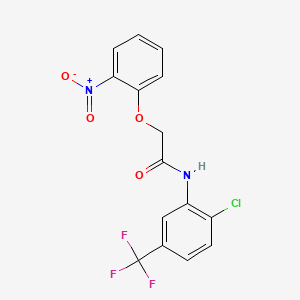 molecular formula C15H10ClF3N2O4 B15489753 N-[2-chloro-5-(trifluoromethyl)phenyl]-2-(2-nitrophenoxy)acetamide CAS No. 5537-60-0