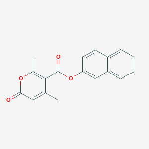 molecular formula C18H14O4 B15489784 Naphthalen-2-yl 4,6-dimethyl-2-oxo-2h-pyran-5-carboxylate CAS No. 6277-77-6