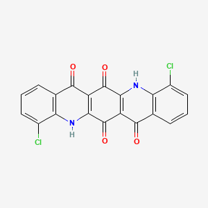 molecular formula C20H8Cl2N2O4 B15489818 Quino[2,3-b]acridine-6,7,13,14(5H,12H)-tetrone, 4,11-dichloro- CAS No. 2389-75-5
