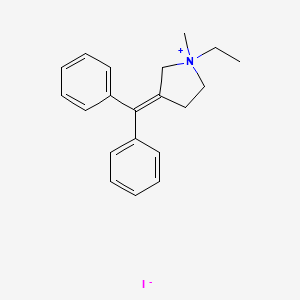 molecular formula C20H24IN B15489879 Pyrrolidinium, 3-(diphenylmethylene)-1-ethyl-1-methyl-, iodide CAS No. 5370-42-3