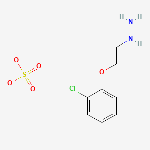 molecular formula C8H11ClN2O5S-2 B15489979 1-(2-(o-Chlorophenoxy)ethyl)hydrazine hydrogen sulfate CAS No. 2598-73-4
