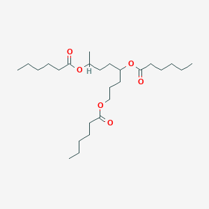 molecular formula C26H48O6 B15489994 Octane-1,4,7-triyl trihexanoate CAS No. 5453-31-6