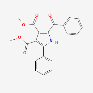 molecular formula C21H17NO5 B15490056 dimethyl 2-benzoyl-5-phenyl-1H-pyrrole-3,4-dicarboxylate CAS No. 4798-83-8