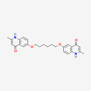molecular formula C26H28N2O4 B15490077 6,6'-[Hexane-1,6-diylbis(oxy)]bis(2-methylquinolin-4(1h)-one) CAS No. 6305-68-6